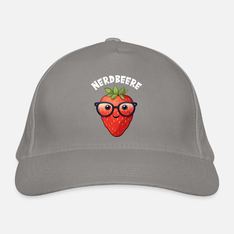 Nerdbeere Junge Mädchen Nerdy Nerd Erdbeere Bio-Baseballkappe