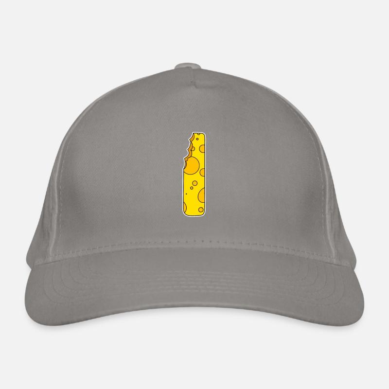 Lettre I - Lettre initiale I - Motif Fromage Casquette classique bio