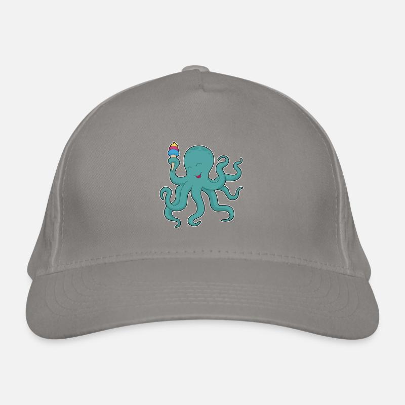 Krake Waffeleis Bio-Baseballkappe