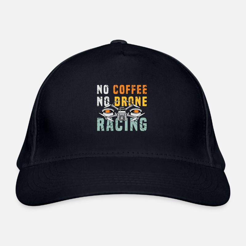 Amateur de course de drones Pas de café Pas d’amateur de café de drone Casquette classique bio
