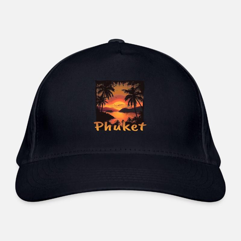Phuket Thaïlande Coucher De Soleil Vacances Grunge Casquette classique bio