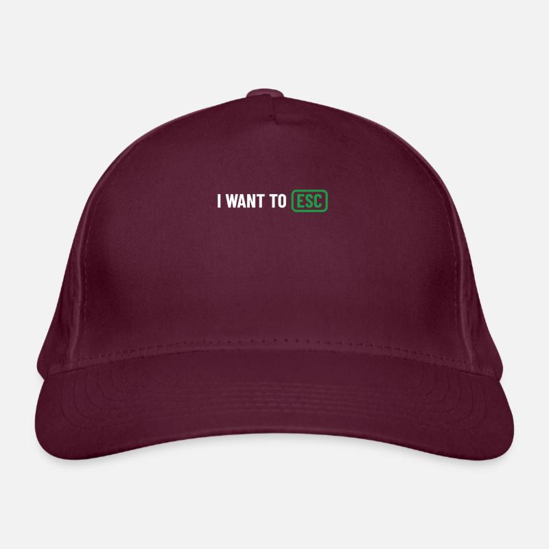 I want to ESC - Computer Scientist, Developer Gift Organic Baseball Cap