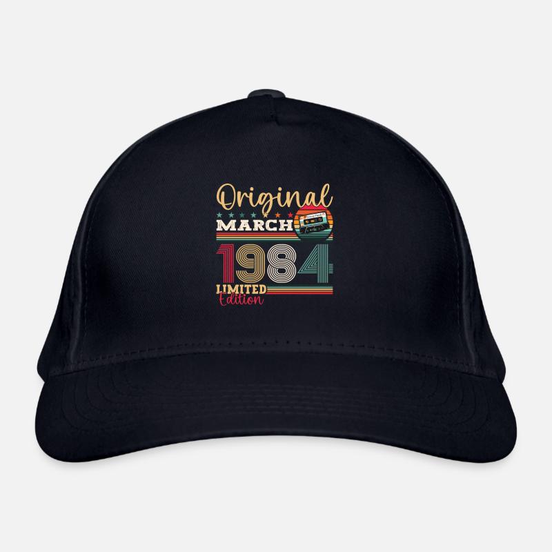 40e anniversaire mari mars 1984 Mixtape Cassette Casquette classique bio