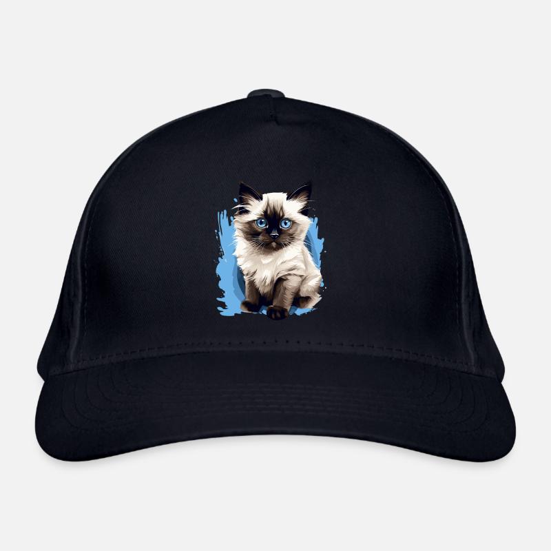 Birman Cat Birma Katze Bio-Baseballkappe