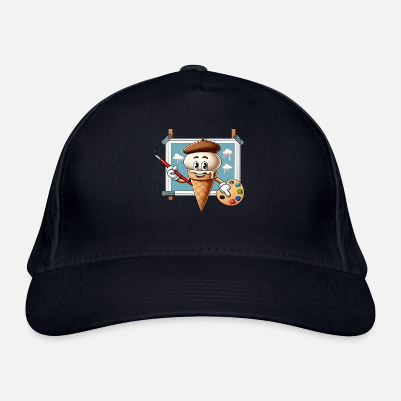 Creative Ice Cream Painter With Color Palette Organic Baseball Cap