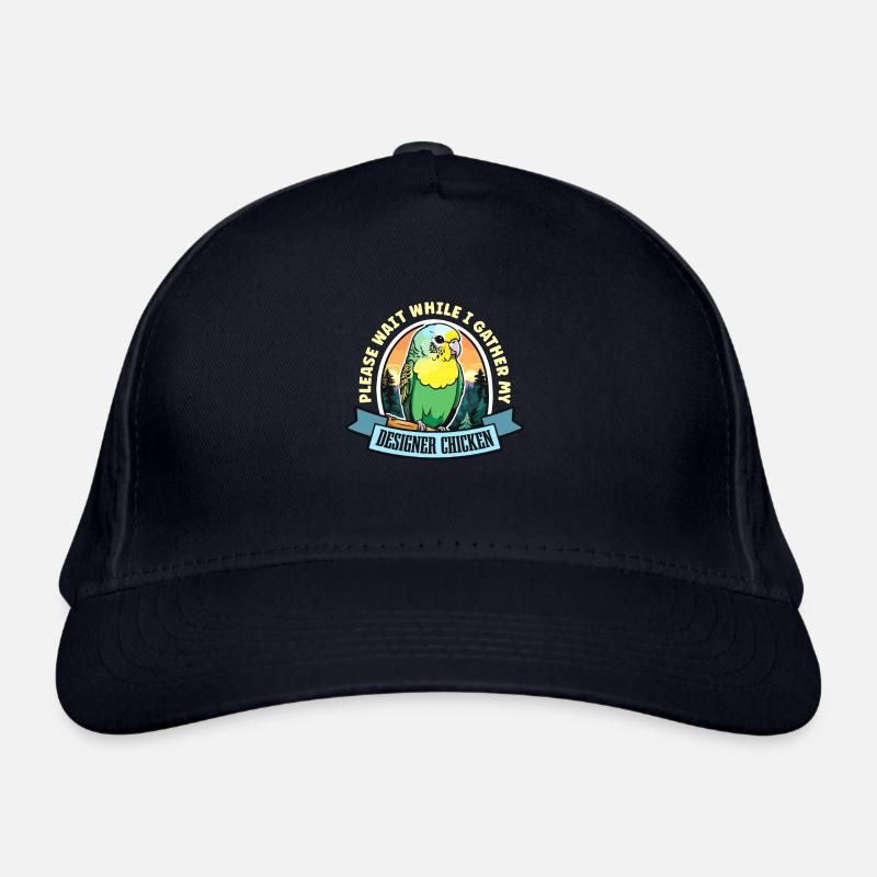 Budgie Please Wait While I Gather Colorful Birds Organic Baseball Cap