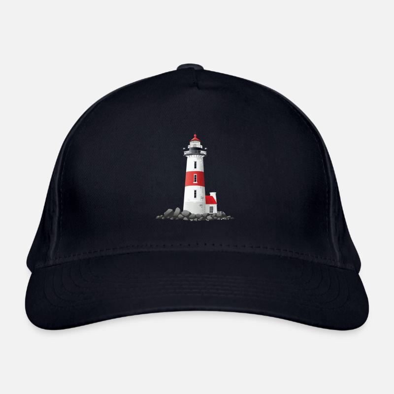 Phare sur la côte rocheuse Casquette classique bio