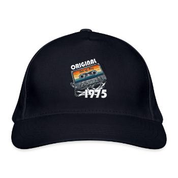 Cassette Mai 1975 Millésime 1975 Anniversaire 1975 - Casquette classique bio - marine - Devant