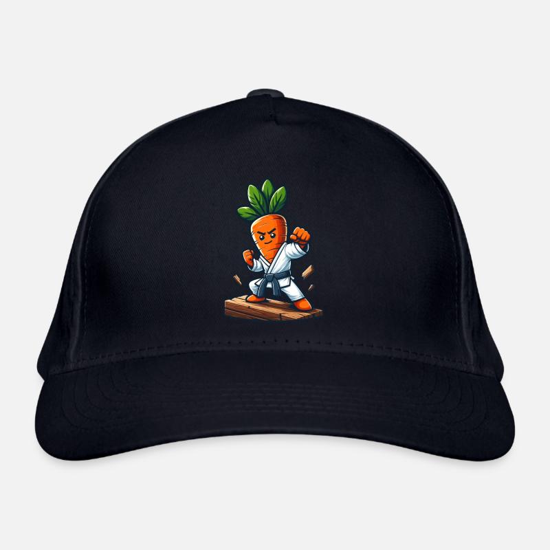 Karate Carrot Master Fighter Pose Organic Baseball Cap