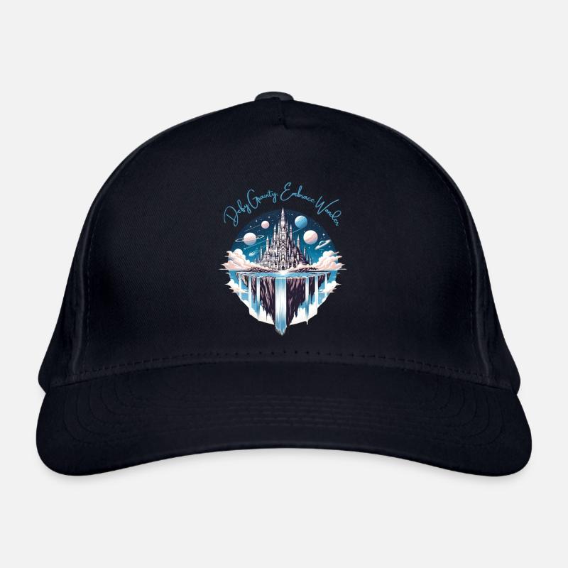 Floating Island with an Upside Down Castle Organic Baseball Cap