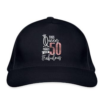 50 Jahre Frauen 50. Geburtstag Geschenk Frauen - Bio-Baseballkappe - Navy - Vorne