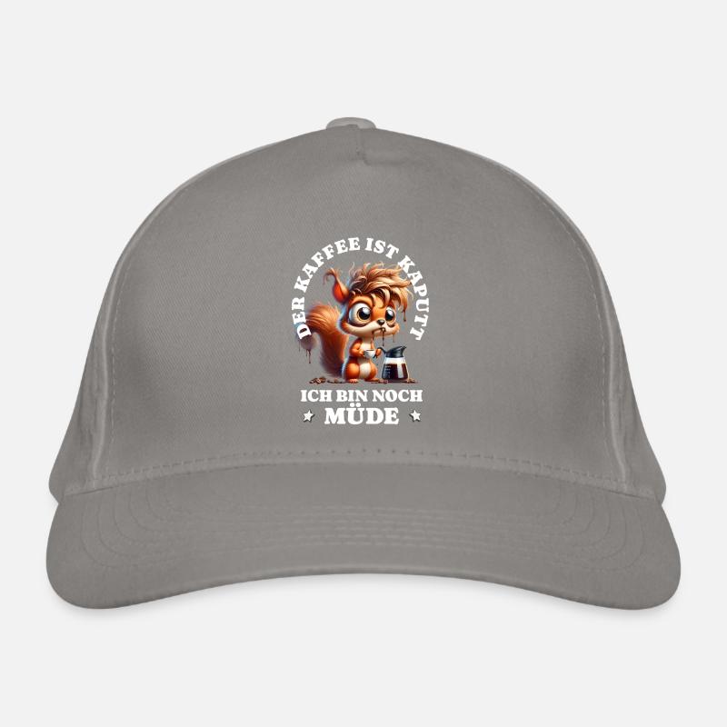 Grognement matinal Le café est cassé Écureuil Casquette classique bio
