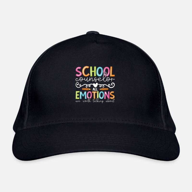 School Counselor All Emotions Are Social Workers Organic Baseball Cap
