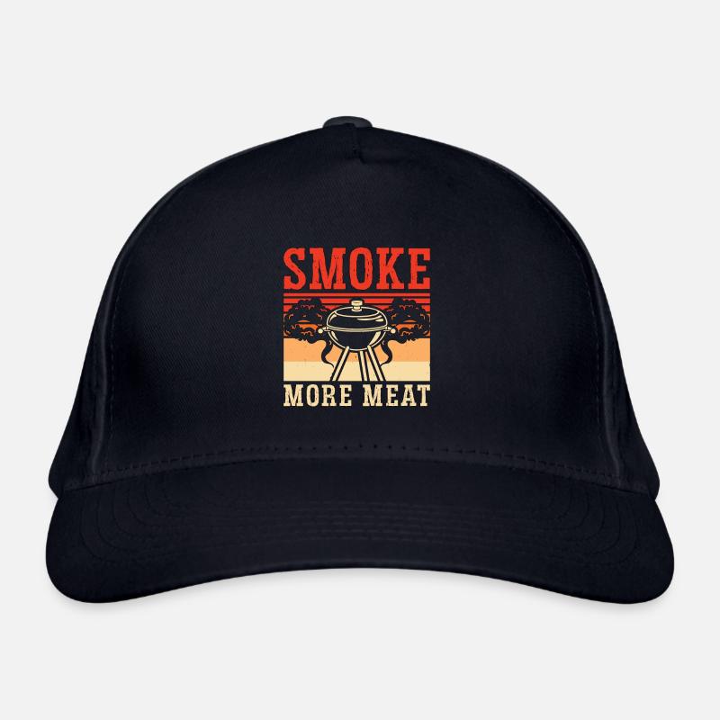 Pulled Pork BBQ Smoke More Meat Barbecue Lover Organic Baseball Cap