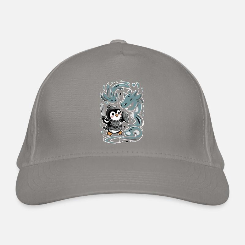 Mignon chevalier pingouin avec des amis dragons Casquette classique bio