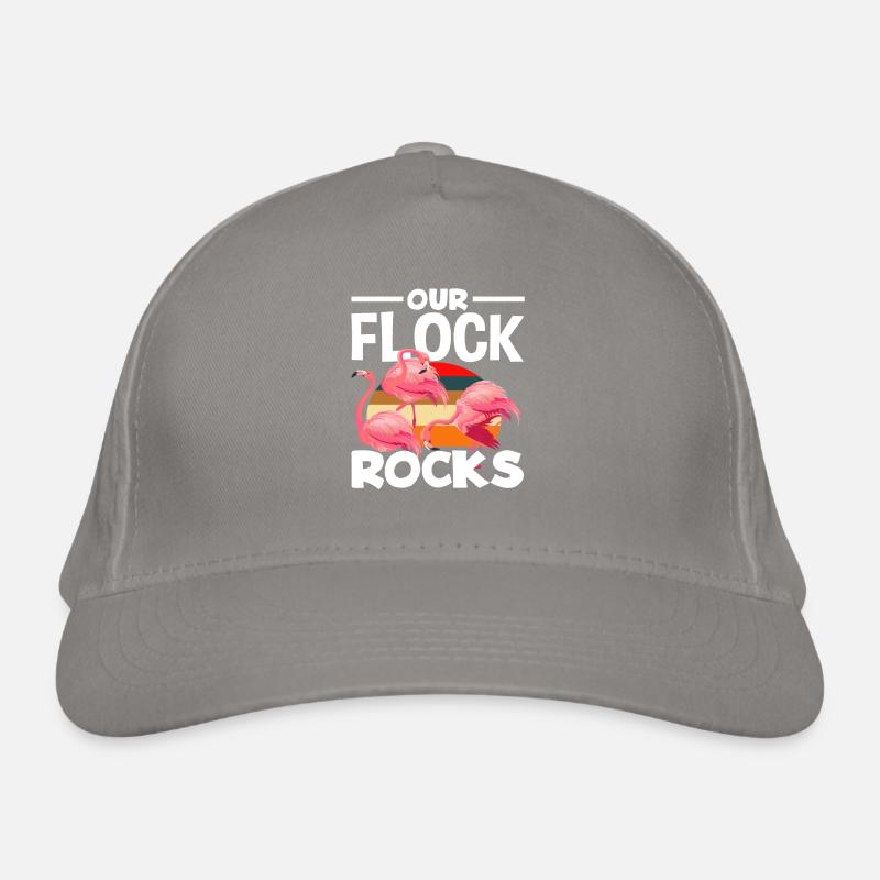 Flamingo Group Animals Organic Baseball Cap