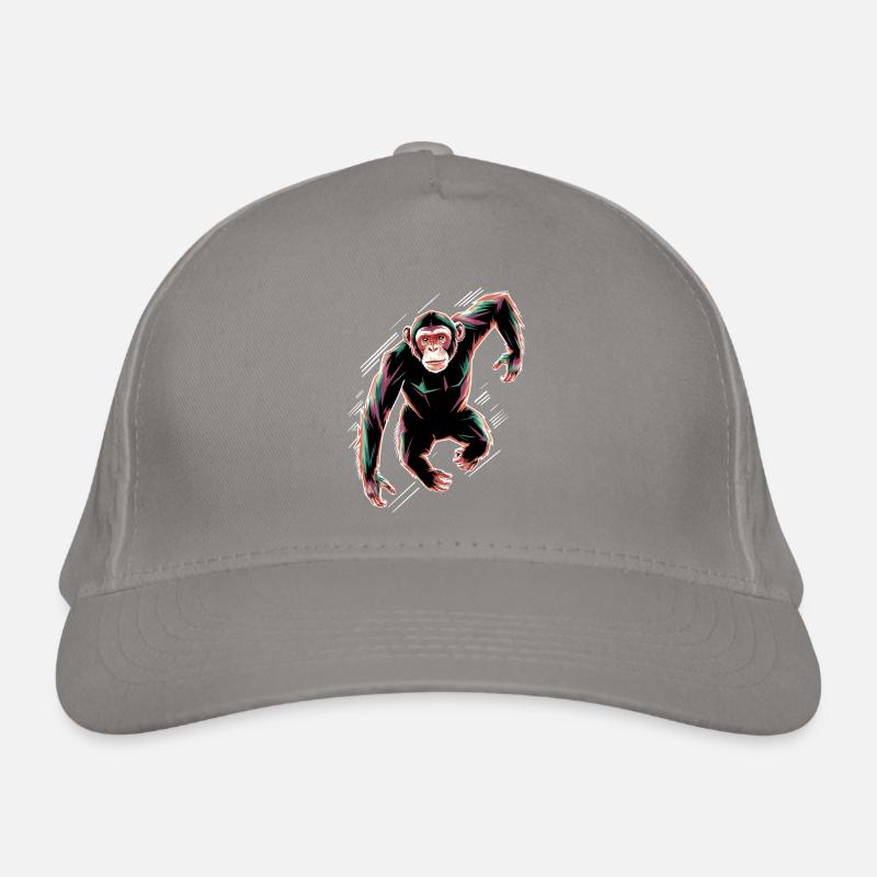 Motif de chimpanzé dynamique Casquette classique bio