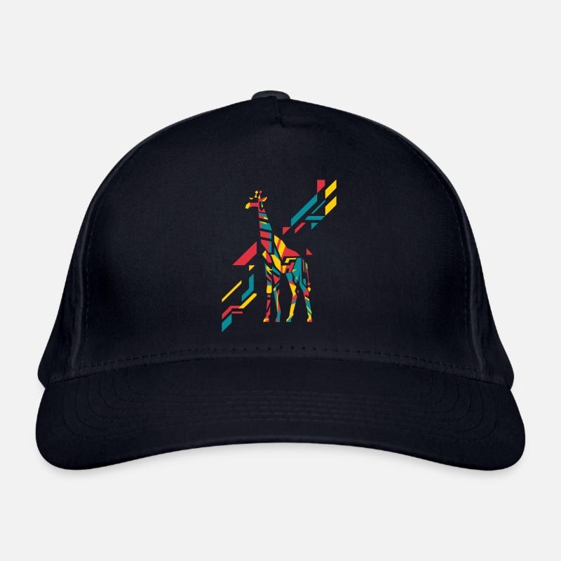 Colorful Abstract Giraffe Art Organic Baseball Cap