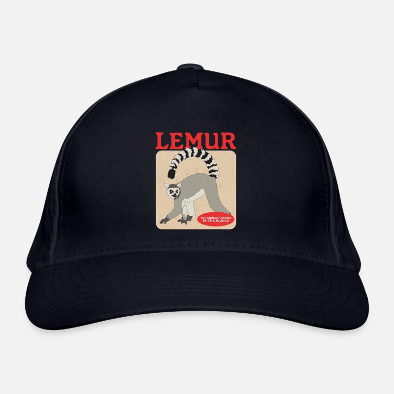 Lemuren Ringelschwanz Lemure Katta Lemur Geschenk Bio-Baseballkappe