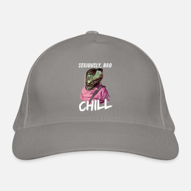 Seriously Bro Chill Eidechse Meme Design Bio-Baseballkappe