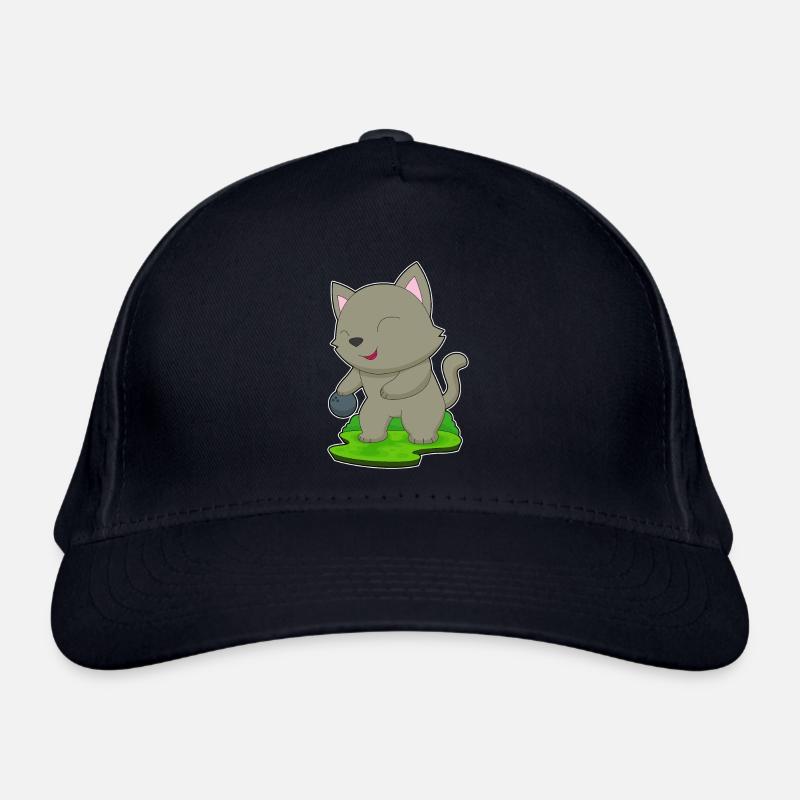 Cat Bowling Boule de bowling - Casquette classique bio - marine