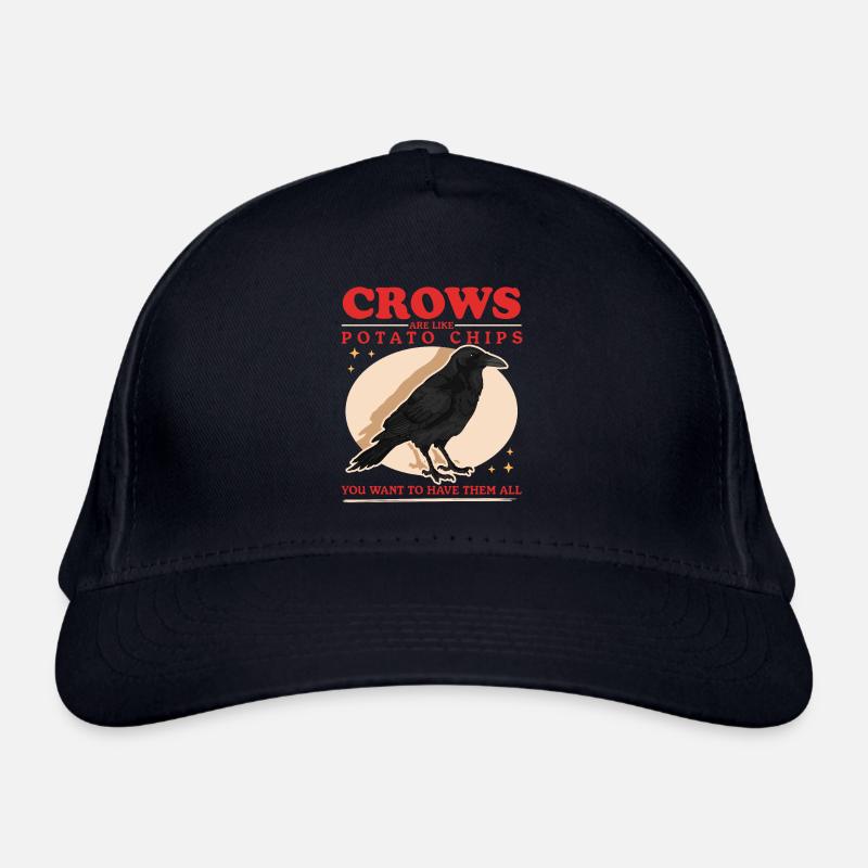 Crows Black Ravens Birds Gift Organic Baseball Cap