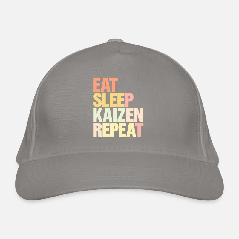 Eat Sleep Kaizen Repeat Improvement Organic Baseball Cap