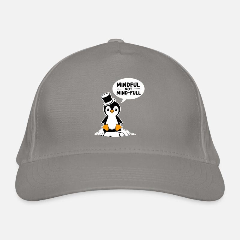 Pingouin conscient avec un chapeau haut de forme sur un bloc de glace Casquette classique bio