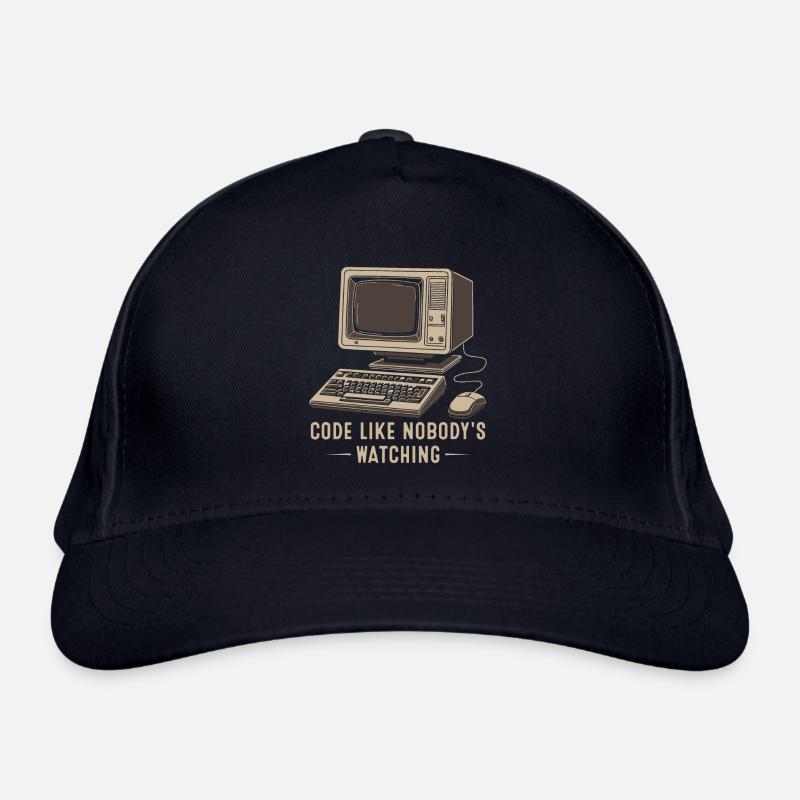 Code like nobody's watching. - Organic Baseball Cap - navy