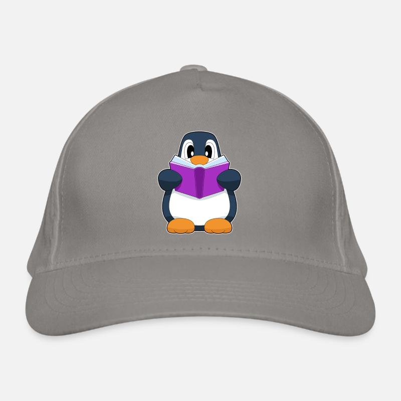 Penguin Nerd Book Organic Baseball Cap