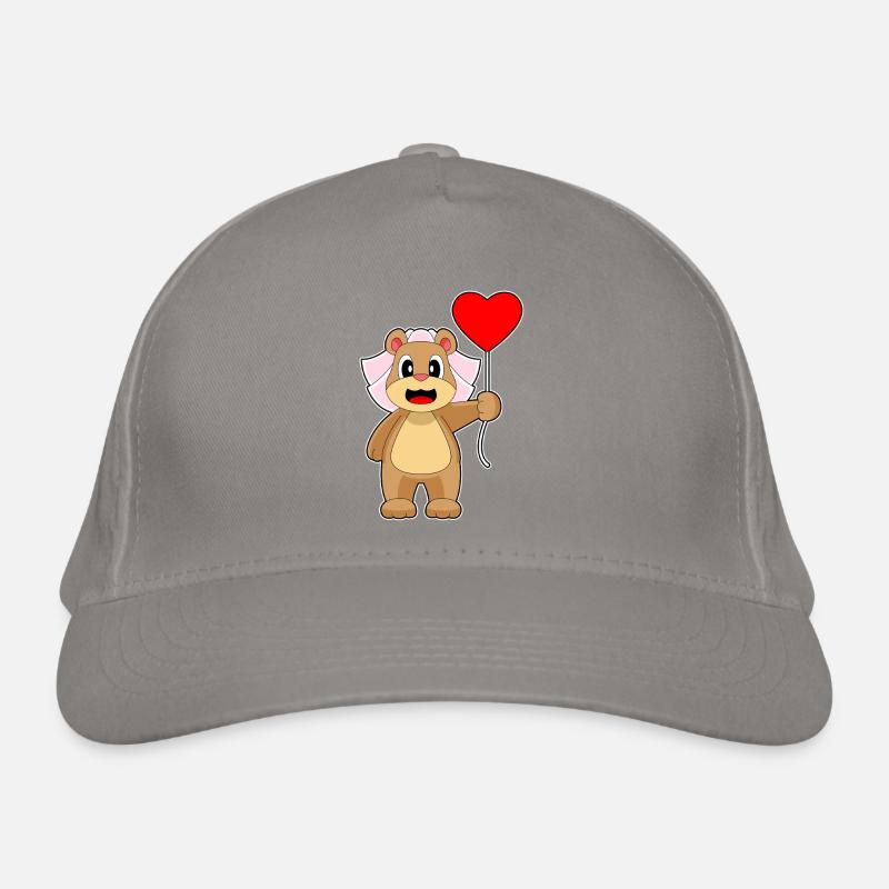 Bär Braut Luftballon Hochzeit Bio-Baseballkappe