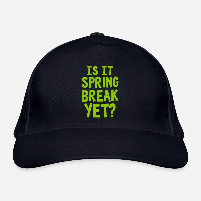 Compte à rebours des vacances de printemps disant citation Casquette classique bio