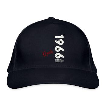 60. Geburtstag Geschenk Mann Vintage März 1966 - Bio-Baseballkappe - Navy - Vorne