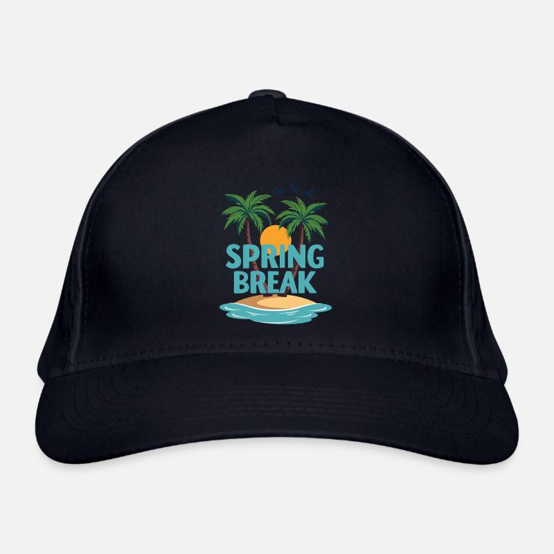 Spring Break Palm Trees Beach Organic Baseball Cap