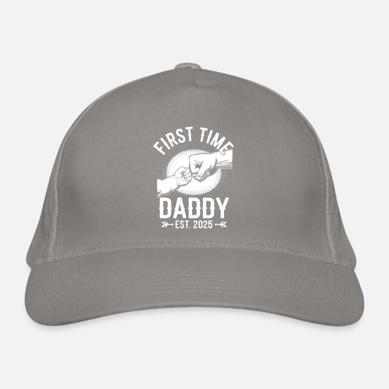 First Time Papa Est. 2025 Organic Baseball Cap