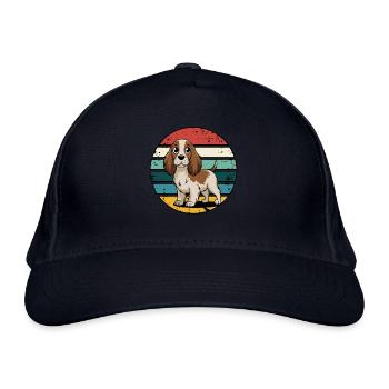 Retro Cocker Spaniel Vintage Dog Lover Gifts - Bio-Baseballkappe - Navy - Vorne