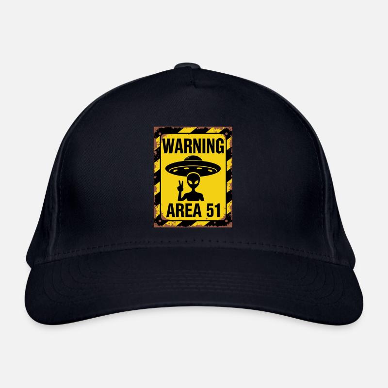 Avertissement OVNI Zone 51 - Entrez à vos risques et périls Casquette classique bio