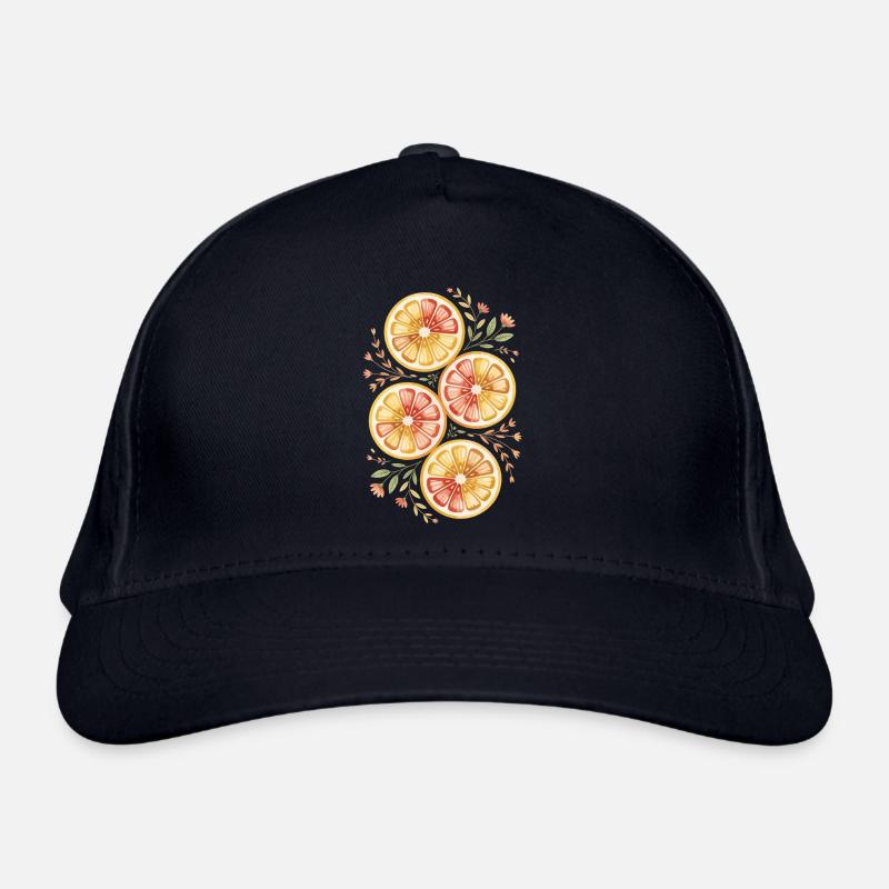 Zitrusfrüchte Mit Blumenmuster Bio-Baseballkappe