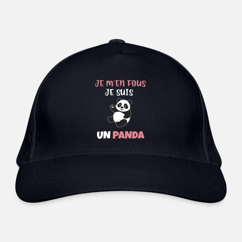 Cute Panda With Humorous Text Funny Gift Organic Baseball Cap