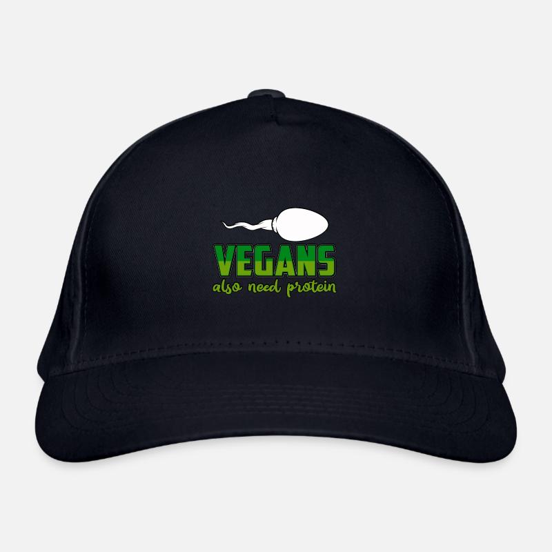 Vegans also need protein Organic Baseball Cap