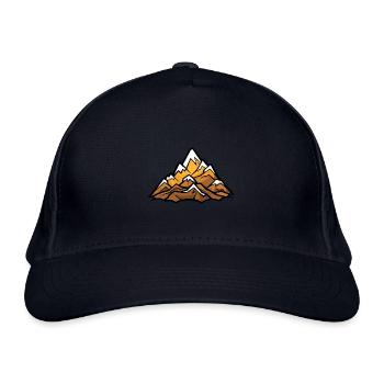 Berge Alpen Silhouette - Bio-Baseballkappe - Navy - Vorne