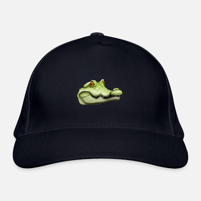 Wunderschön gezeichneter Krokodilkopf Bio-Baseballkappe