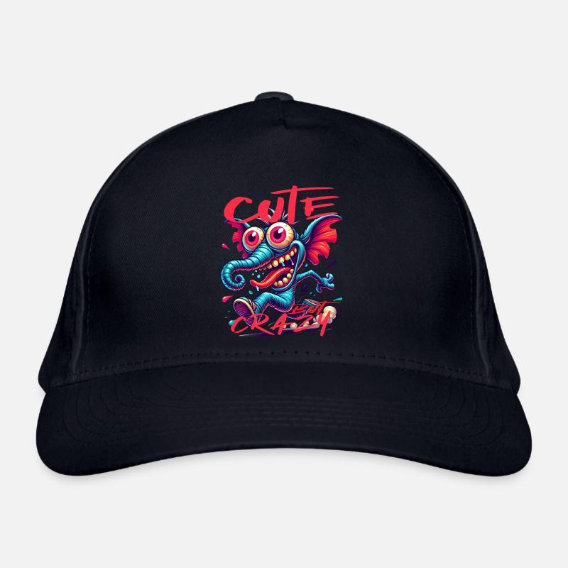 Style de bande dessinée éléphant mignon mais fou Casquette classique bio