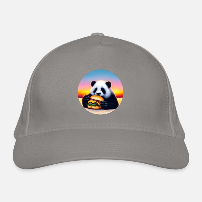 Panda au Cheeseburger Sunset Casquette classique bio