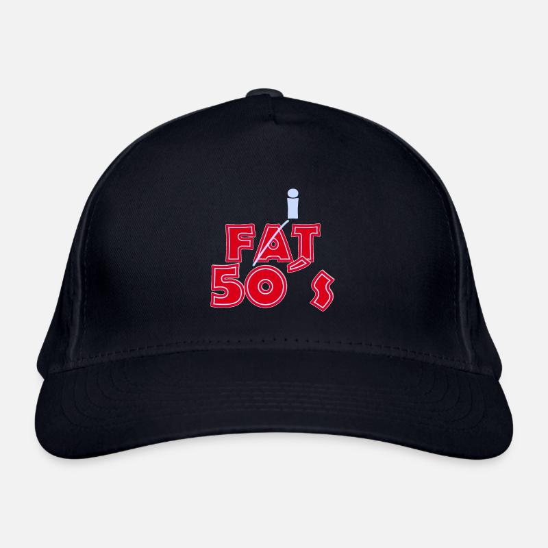 Fat 50S Red LightBlue - Organic Baseball Cap - navy