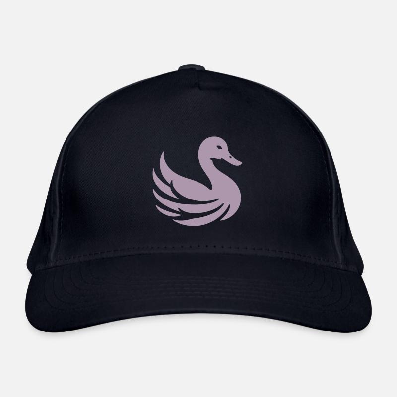 Clear Lines: Duck in Silhouette Minimalist Organic Baseball Cap
