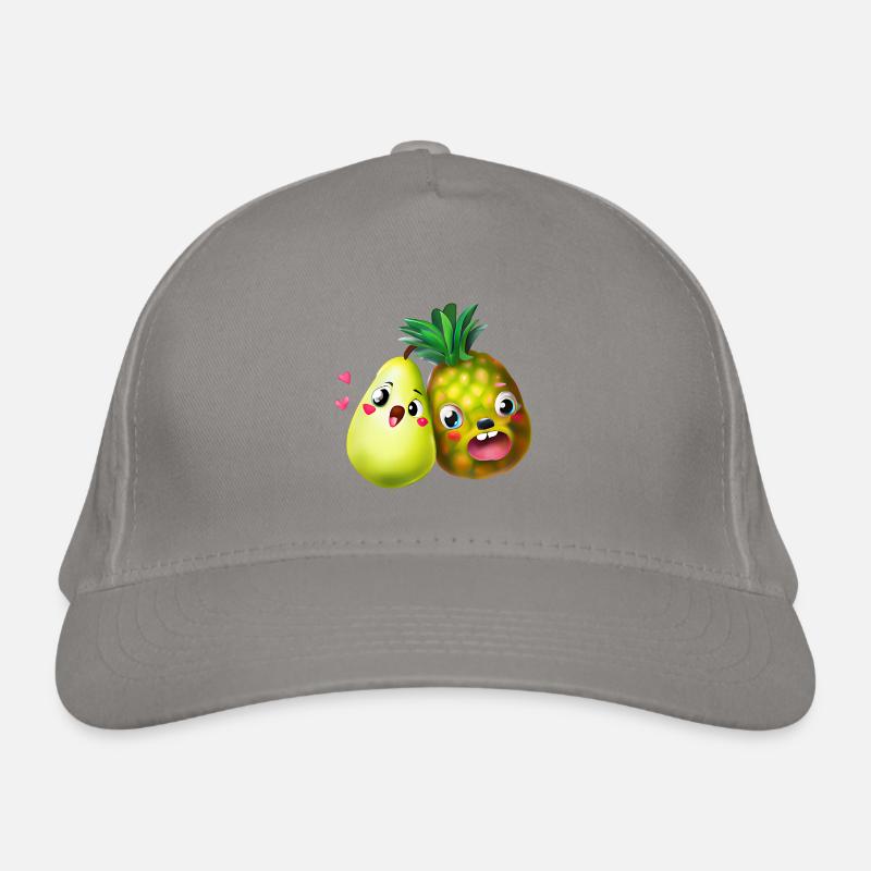 Pineapple Pear Love - Cute Fruit Design Organic Baseball Cap