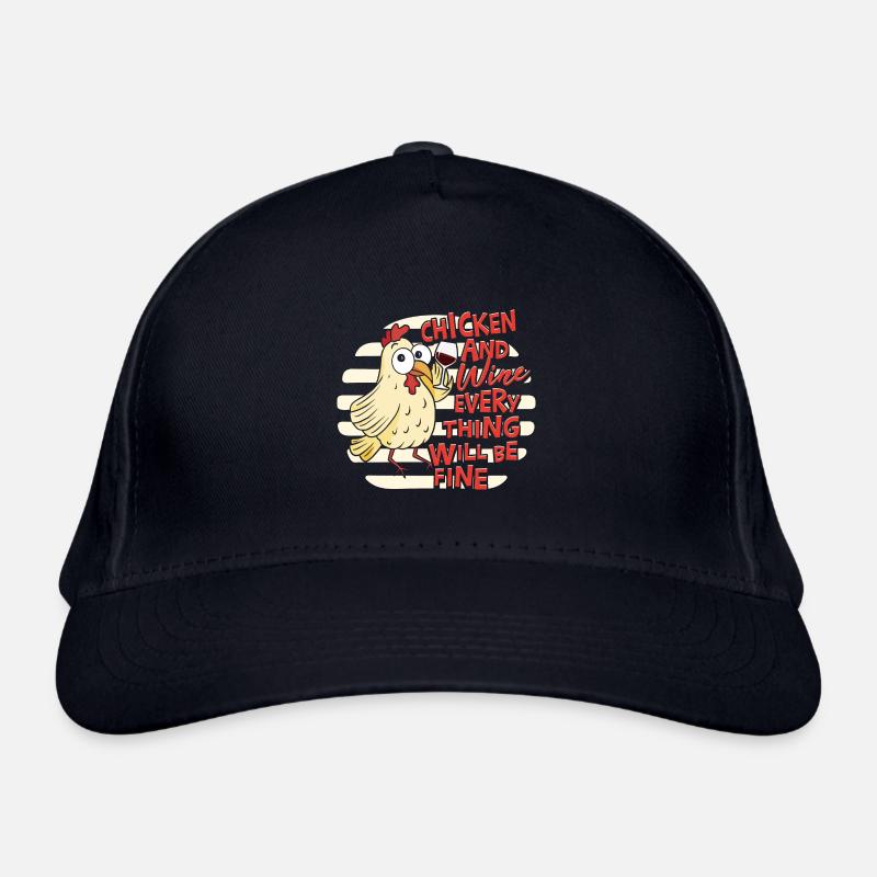 Poulets et vin Casquette classique bio