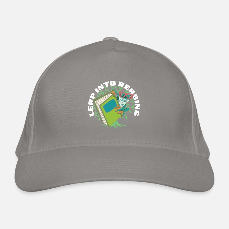 Leap Into Reading Frog Bookworm Love To Read Book Organic Baseball Cap