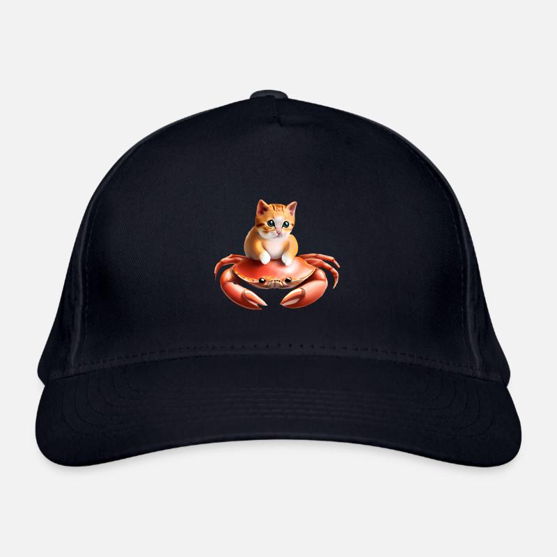 Bébé chat sur crabe Casquette classique bio